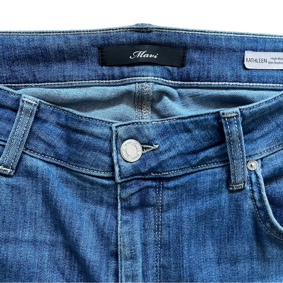 Mavi Kathleen High Rise Slim Boyfriend Jeans in Medium Blue Wash Size 31 - Picture 6 of 13